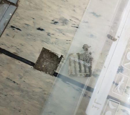 Probenahme an PVC-Fußboden