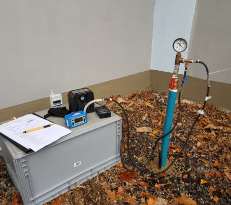 Entnahme von Bodenluftproben