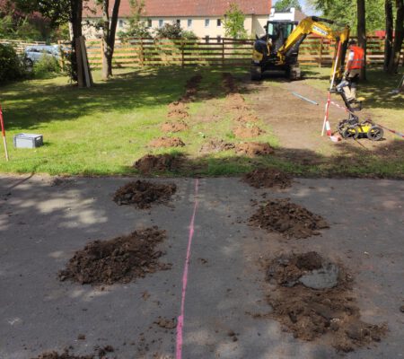 Bodenprobenahmen im Rahmen einer Kampfmittelerkundung